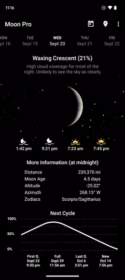 My Moon Phase - Lunar Calendar স্ক্রিনশট 2