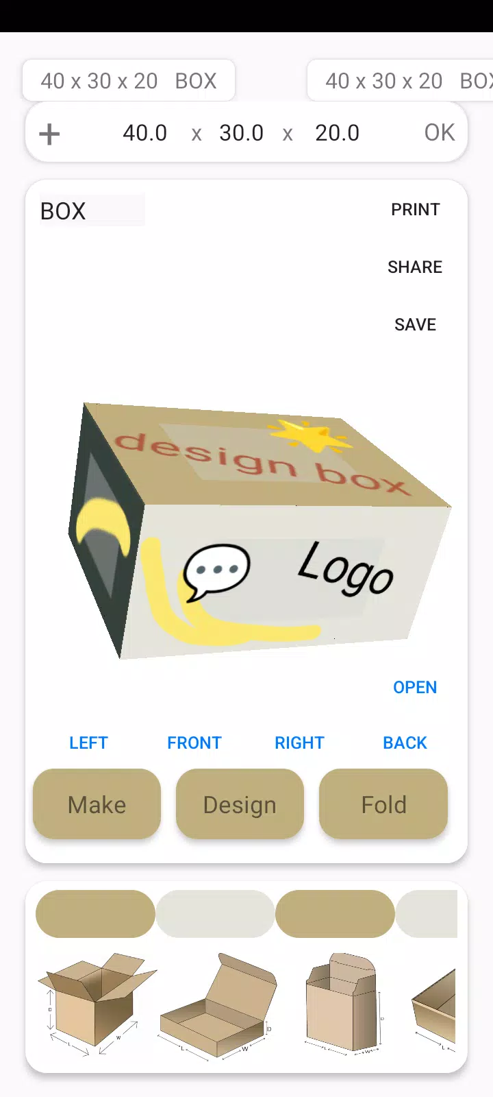 Box Maker Template Creator Pro Capture d'écran 1