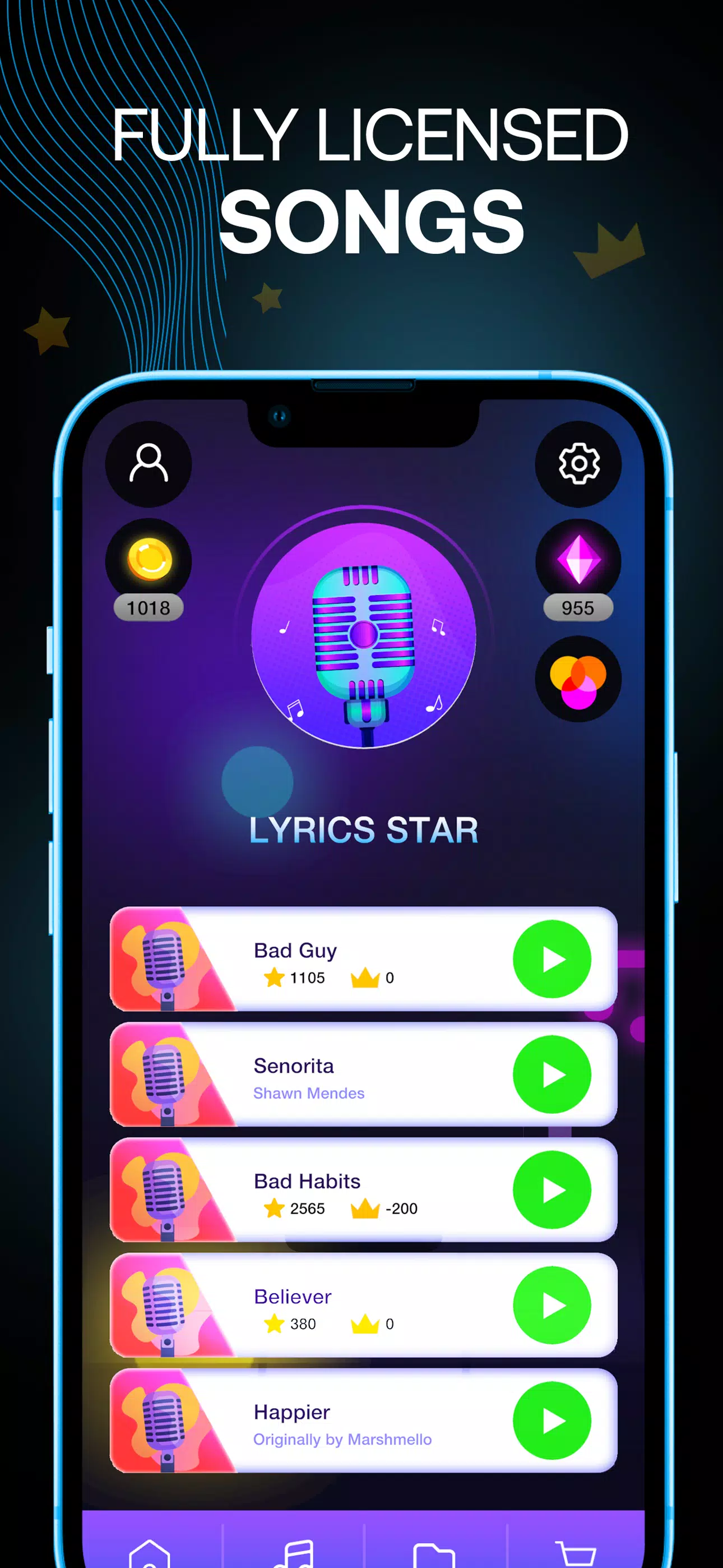 Schermata Lyrics Star・Song Lyrics Tiles 3