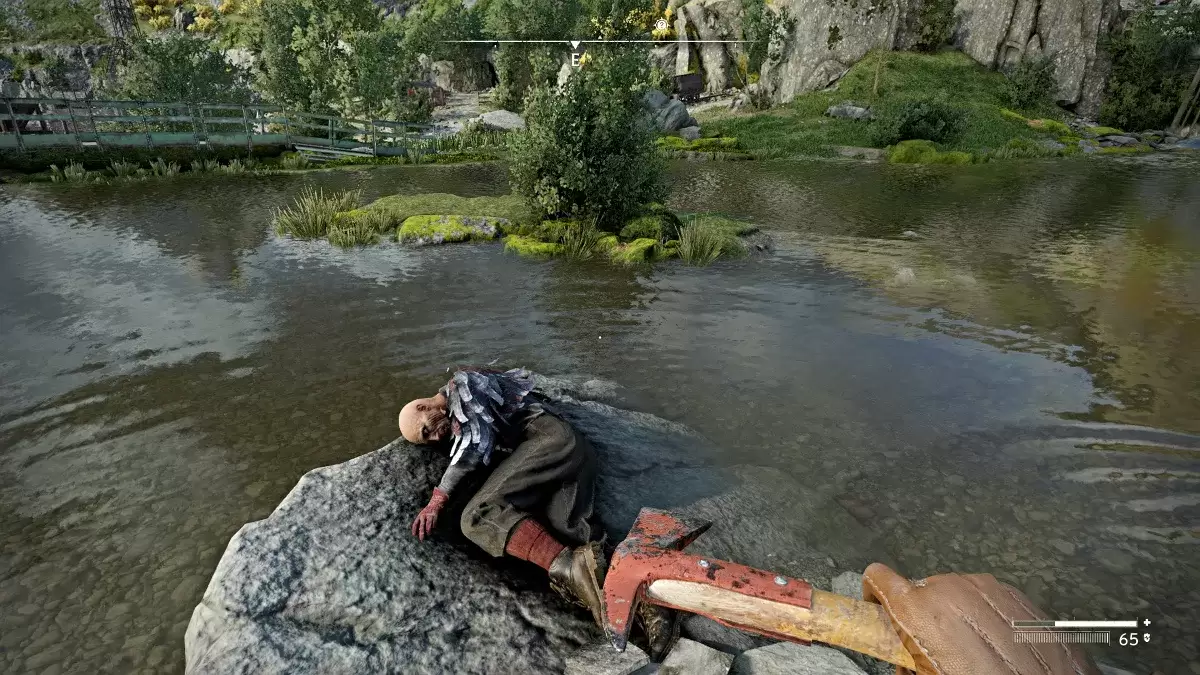 带有自由金属探测器的尸体在原子上