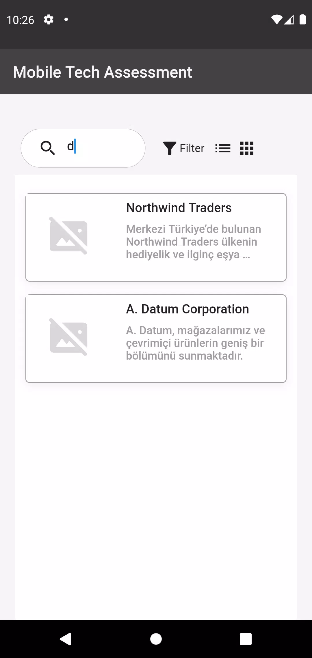 Flutter Tech Assessment Capture d'écran 1