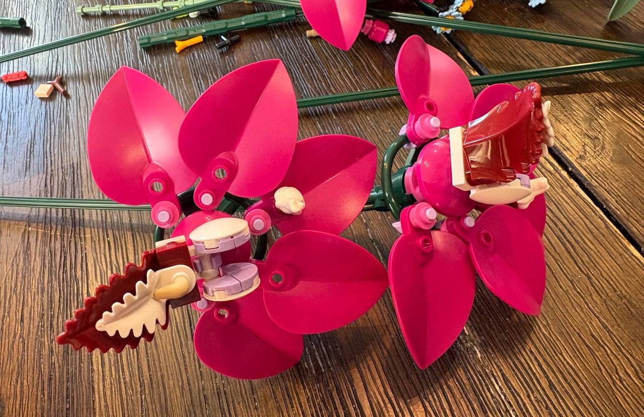 LEGO orchid close-up