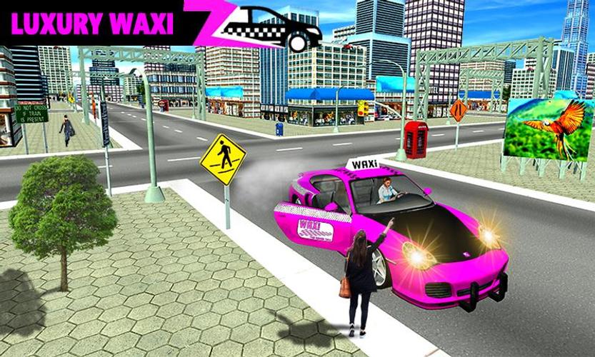 Pink Taxi Driving Game 3D 螢幕截圖 1