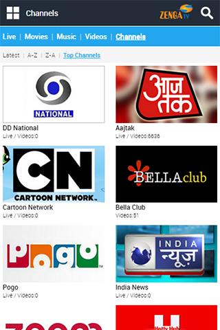 ZengaTV Mobile TV Live TV 螢幕截圖 1