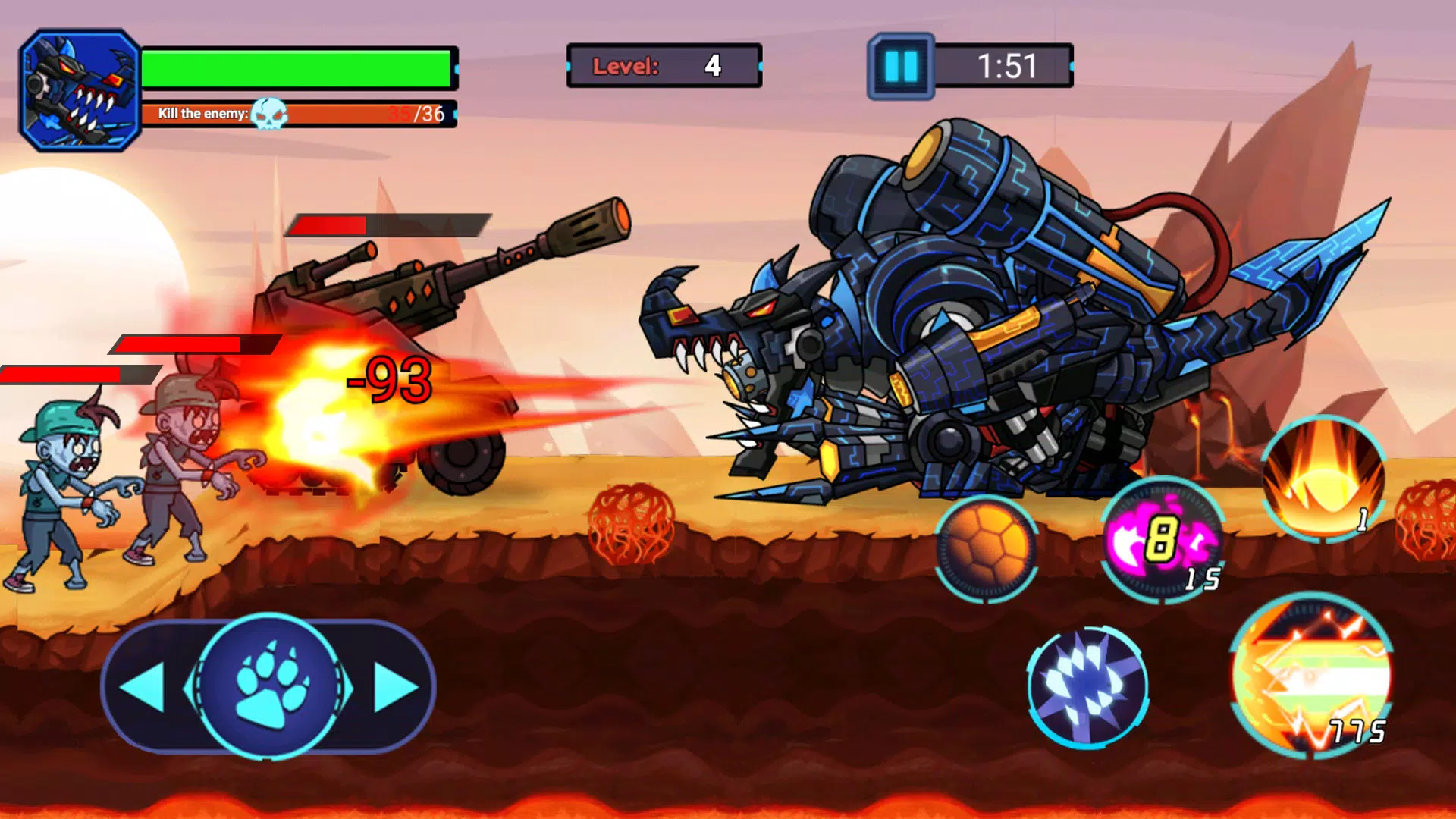 Mech Dinosaur War 螢幕截圖 0