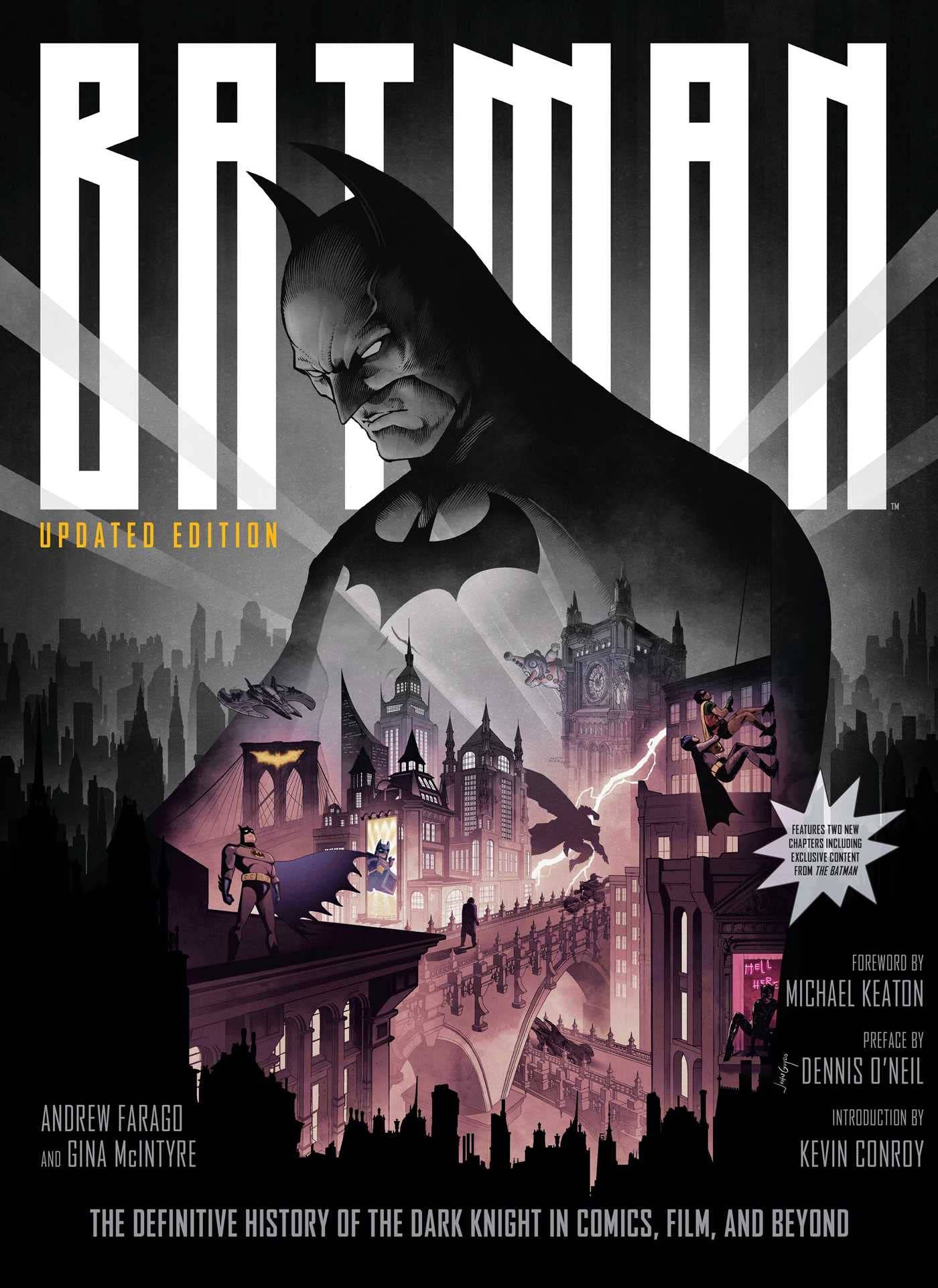 Batman history book interior pages