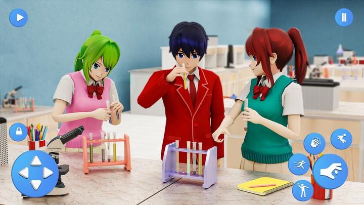 Anime Highschool Girl Life Sim Скриншот 1