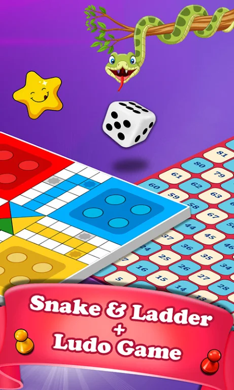 Snakes and Ladders Dice Game Tangkapan skrin 2