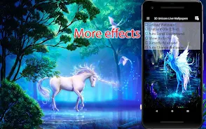 Unicorn Live Wallpapers Captura de tela 2