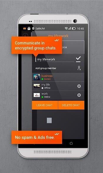 Secure messenger SafeUM Mod ဖန်သားပြင်ဓာတ်ပုံ 1
