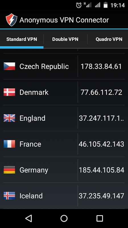 Anonymous VPN Connector Ekran Görüntüsü 1