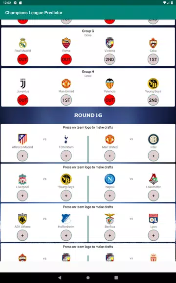 Champions Football Predictor Capture d'écran 3