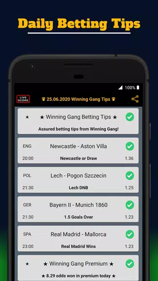 Winning Gang Betting Tips Capture d'écran 0
