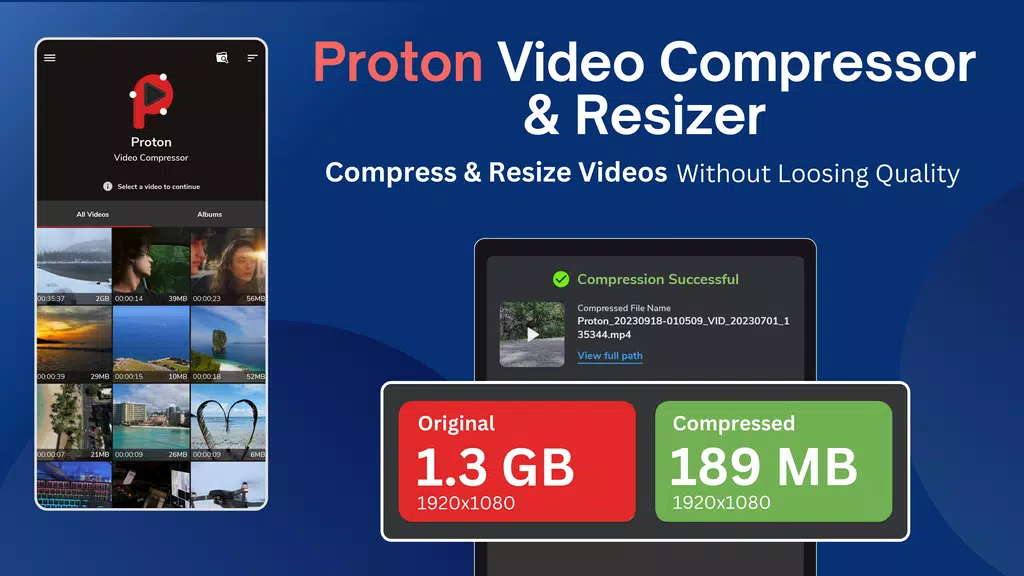 Reduce & compress video size Capture d'écran 0