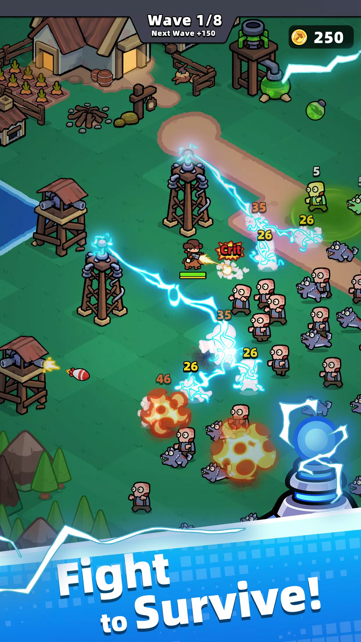 Townfall: Defense from Zombies স্ক্রিনশট 1