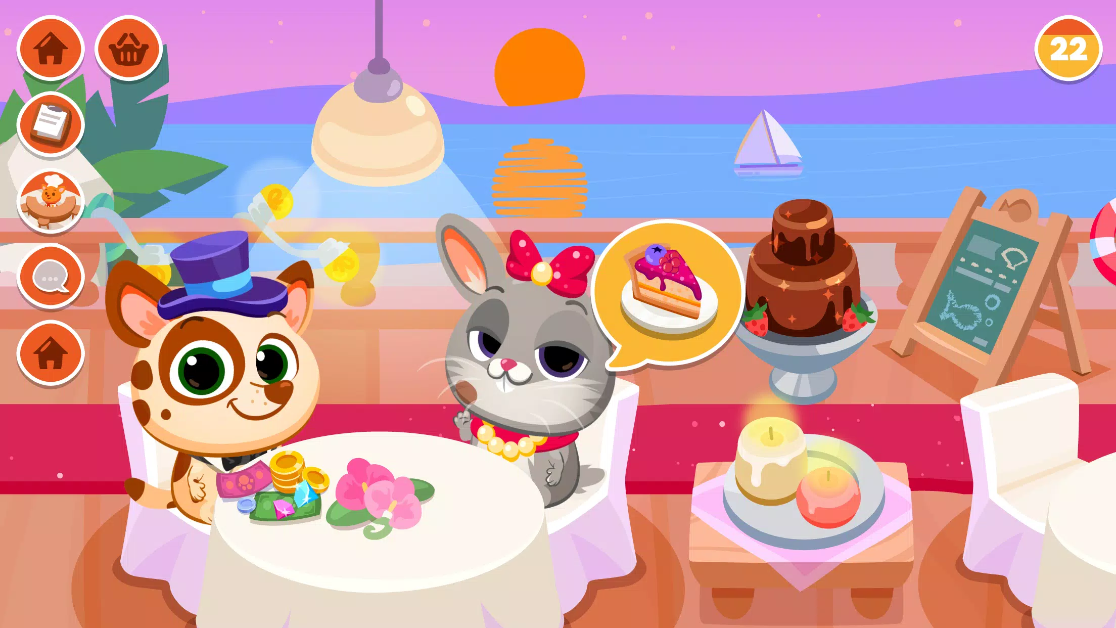 Schermata Bubbu Restaurant - My Cat Game 1