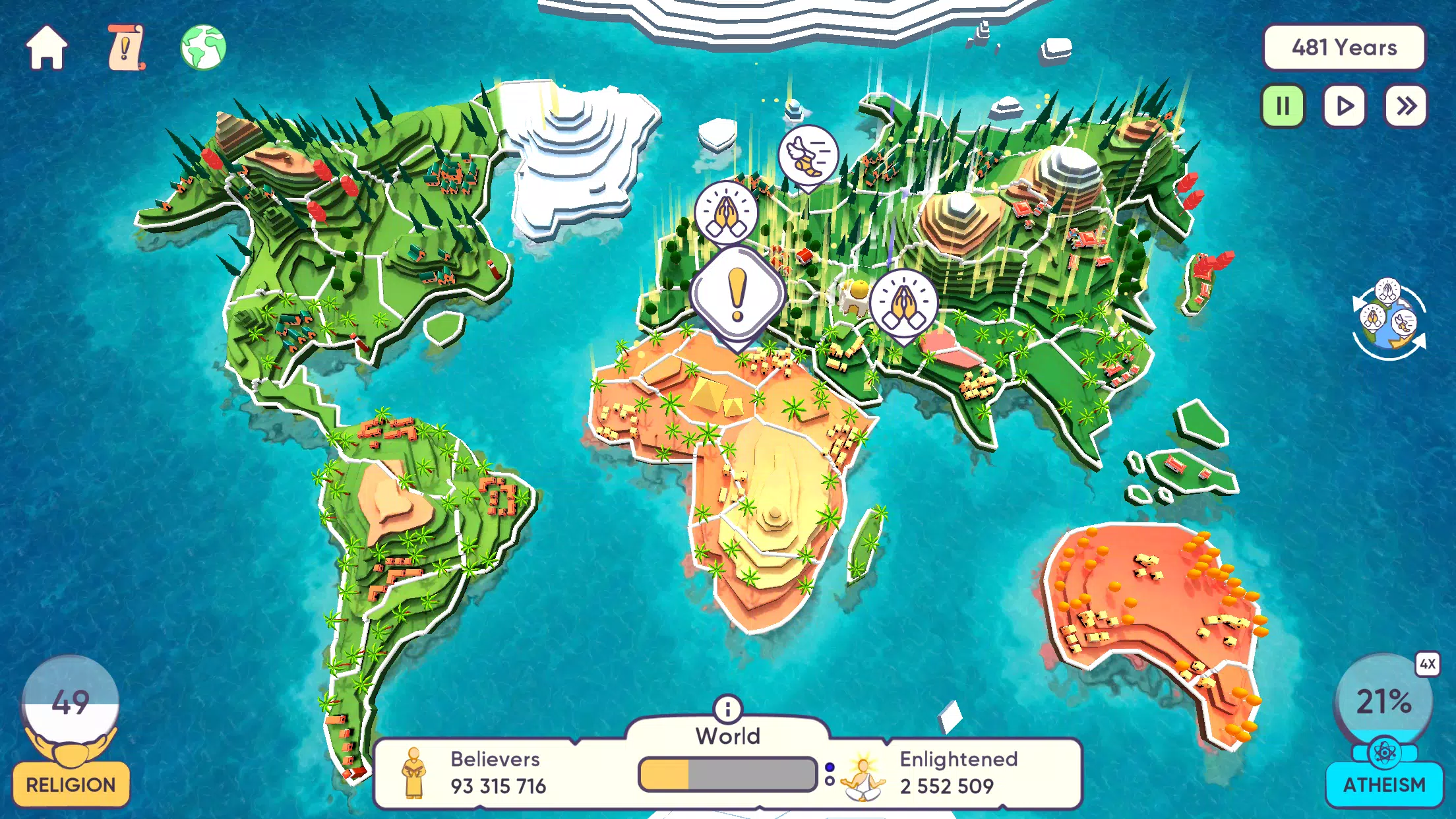 Religion Inc. The game god sim ဖန်သားပြင်ဓာတ်ပုံ 3