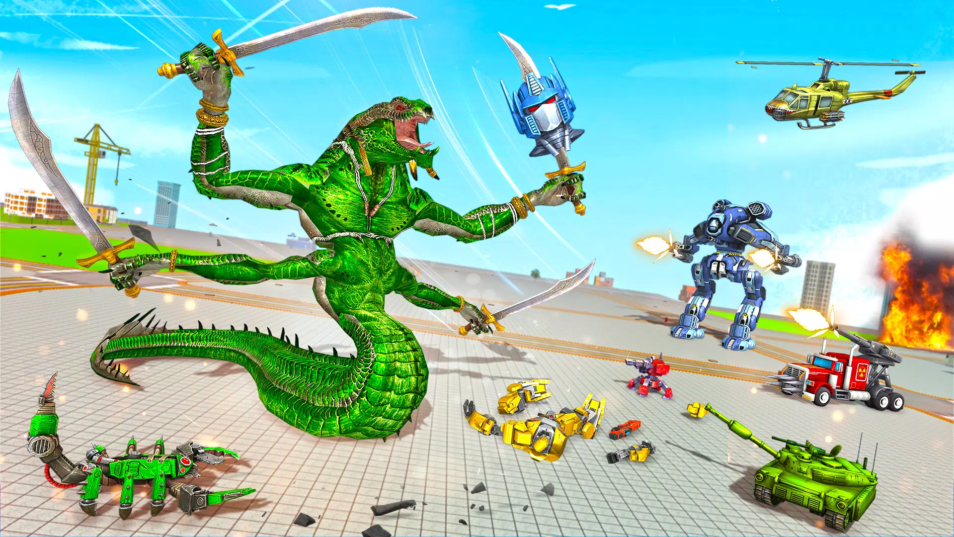 Snake Robot Game - Stone Robot Capture d'écran 1