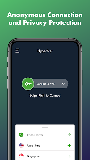 HyperNet Free VPN - Unlimited Zrzut ekranu 1