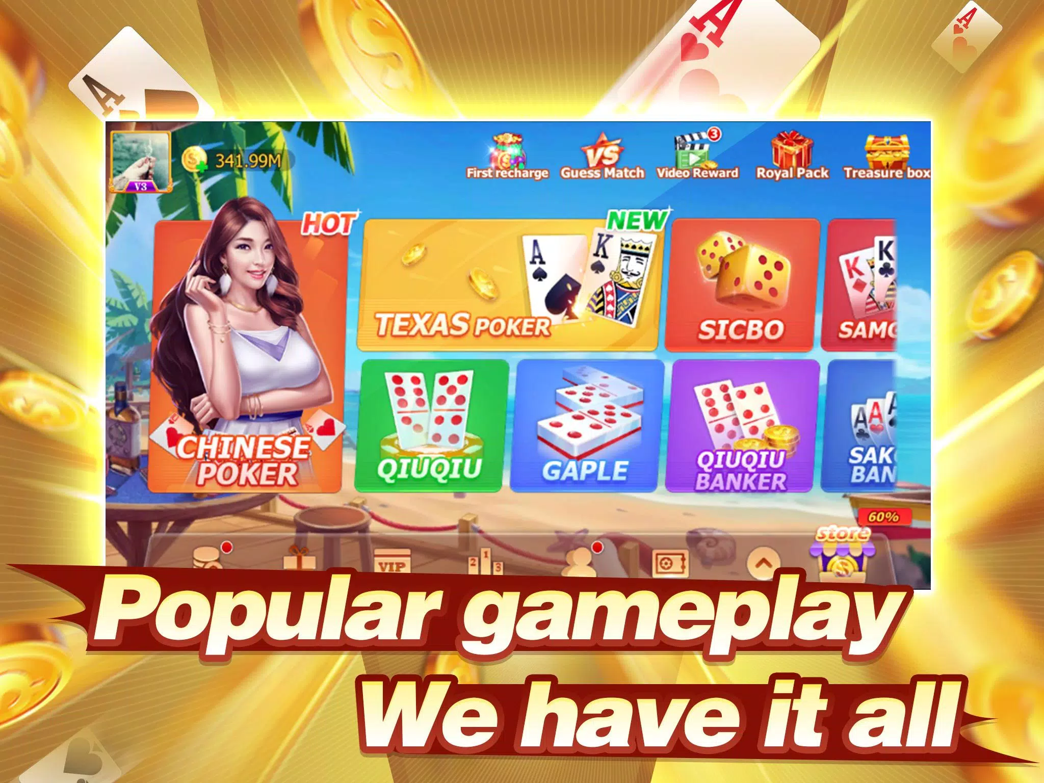 Capsa susun (Capsun) - Chinese Poker Capture d'écran 2