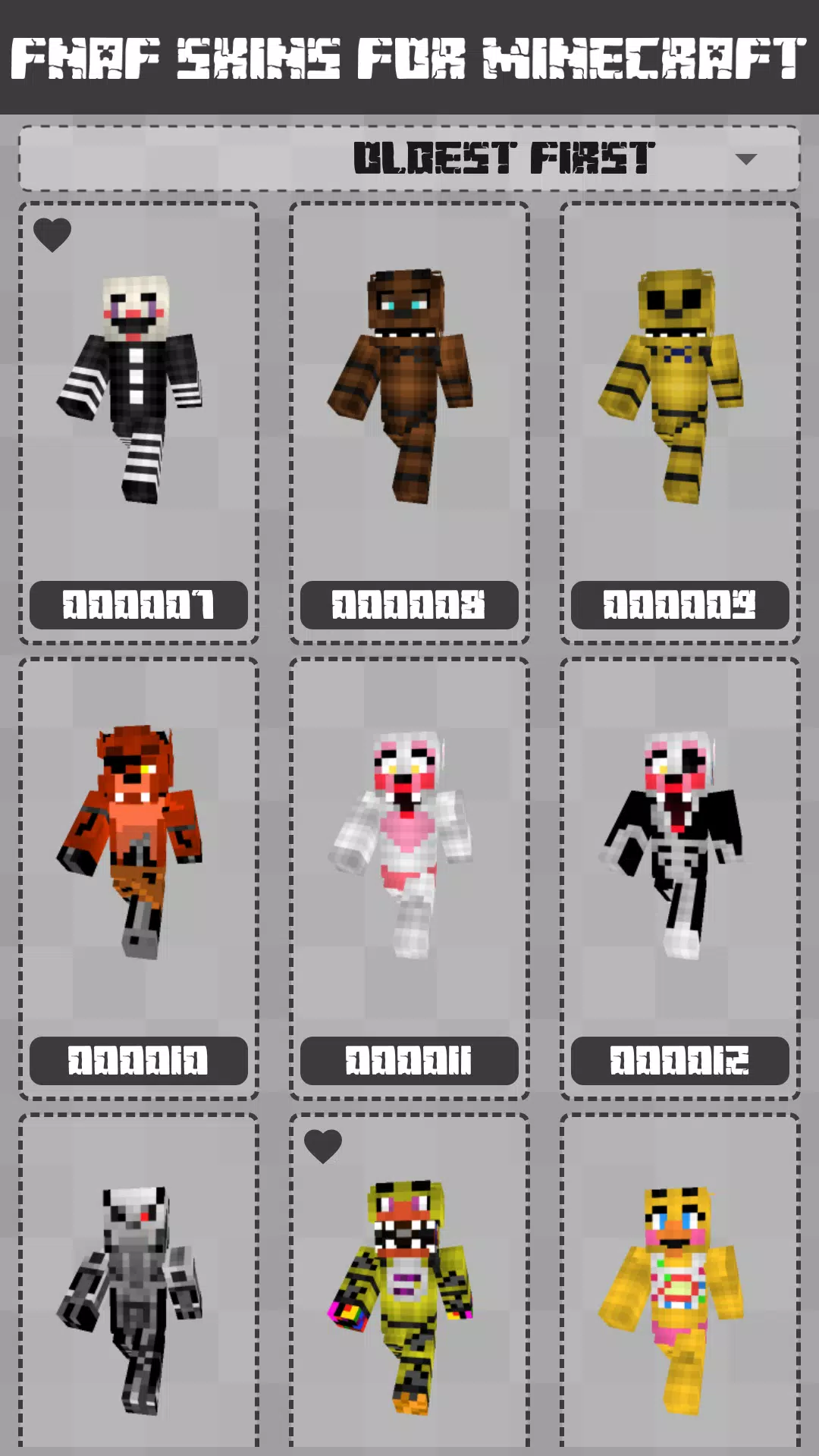 FNAF Skins for Minecraft PE 螢幕截圖 2