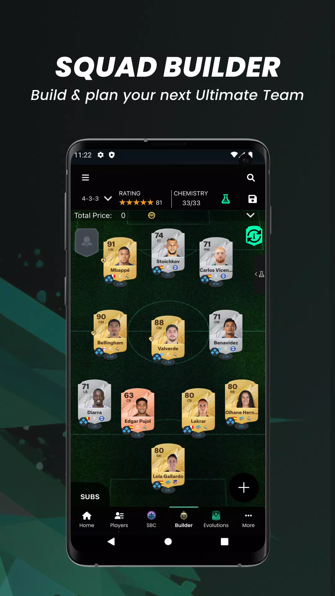 Schermata FUTBIN 3