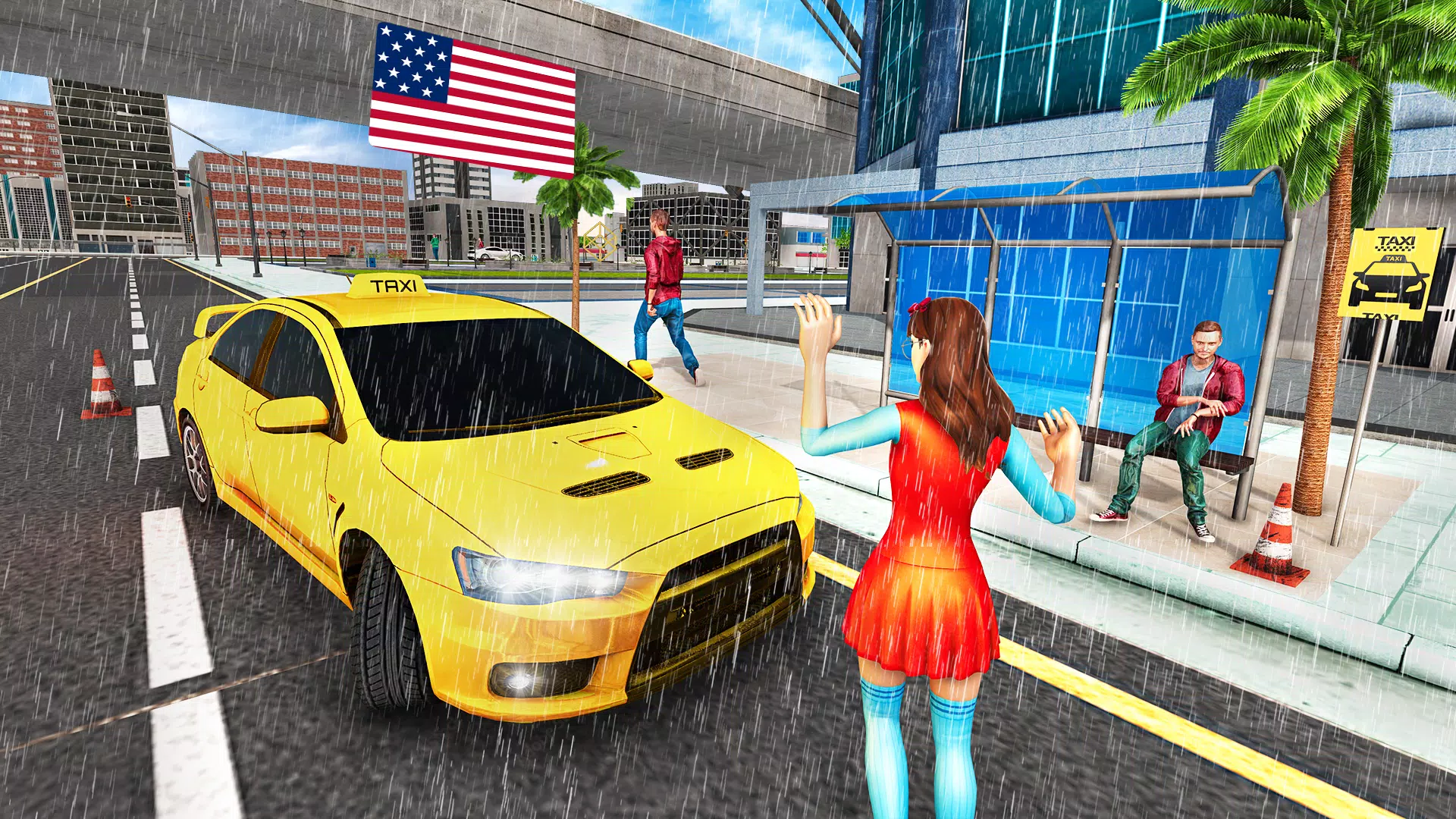 Taxi Car Driving : Taxi Sim 3D Capture d'écran 2