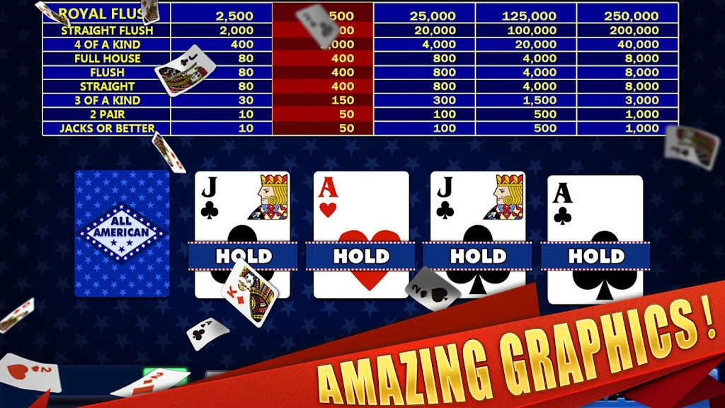 All American & Double Bonus - VIDEO POKER 螢幕截圖 1