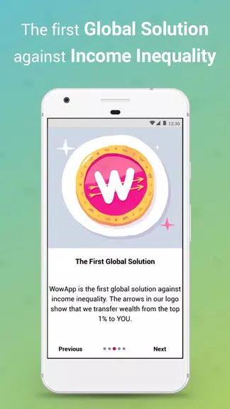 Schermata WowApp - Earn. Share. Do Good 0