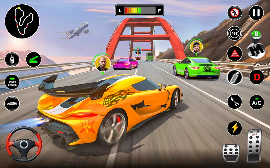 Racing in Highway Car 3D Games 螢幕截圖 1