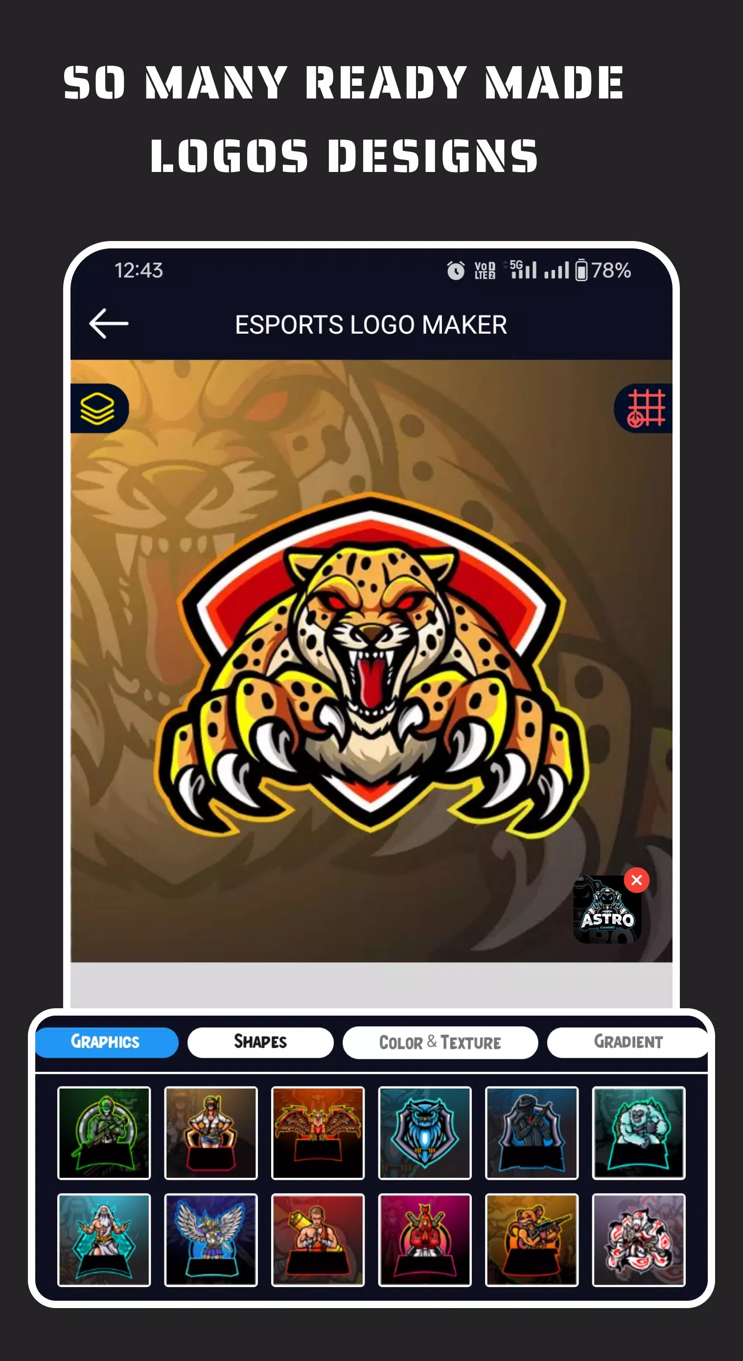 Esportify: Gaming Logo Maker 螢幕截圖 3
