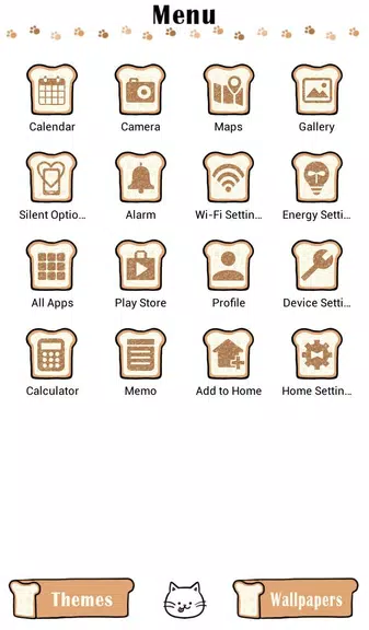 Cute Wallpaper Bread Cat Theme Capture d'écran 1