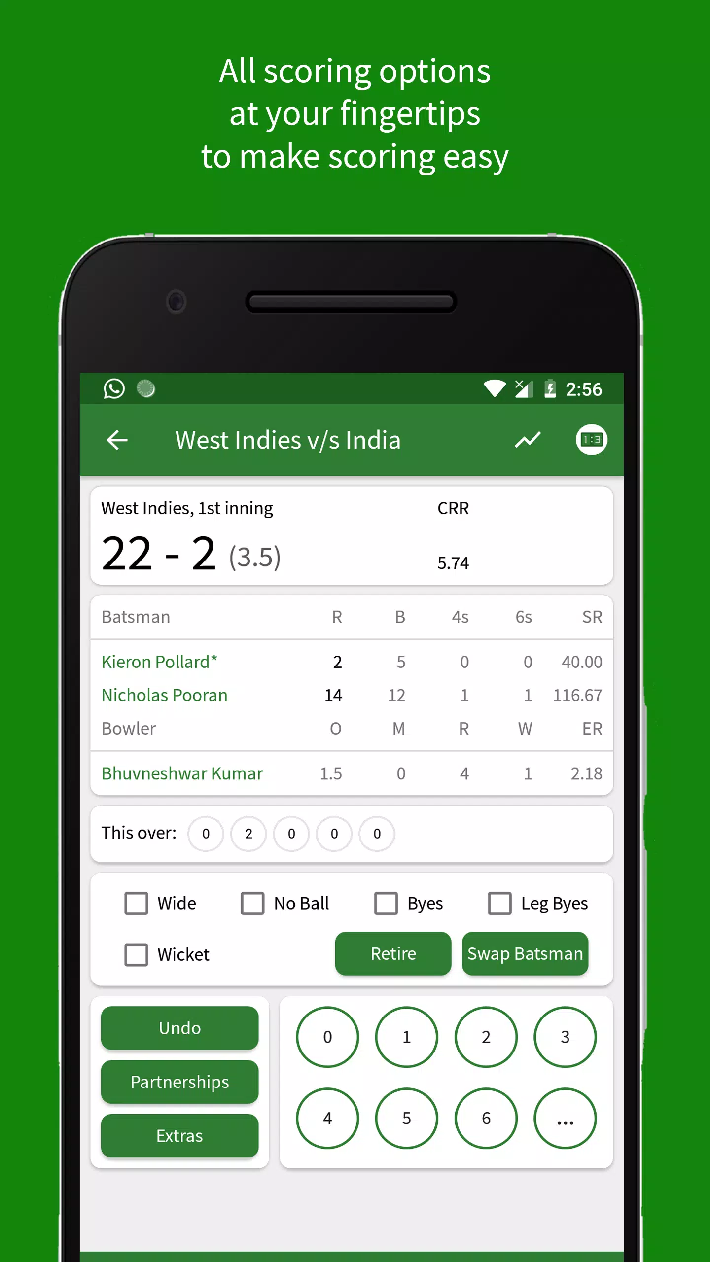 Cricket Scorer 螢幕截圖 1