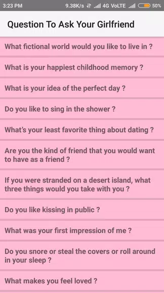 Questions To Ask Your Girlfrie 스크린샷 0