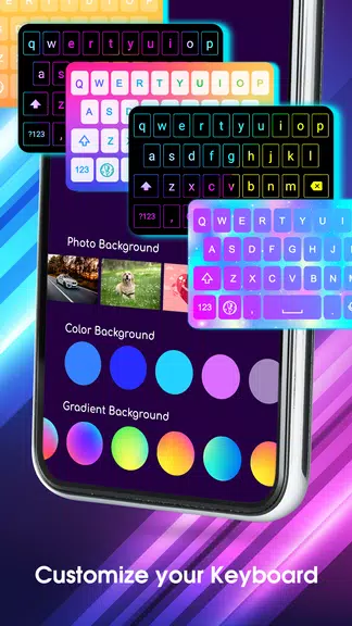 Neon LED Keyboard: Clavier LED Capture d'écran 3