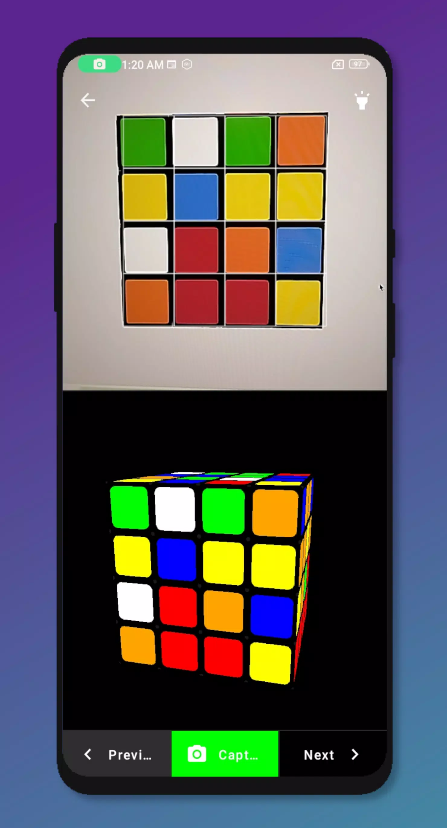 Rubik's Cube Solver 4x4 Ảnh chụp màn hình 1