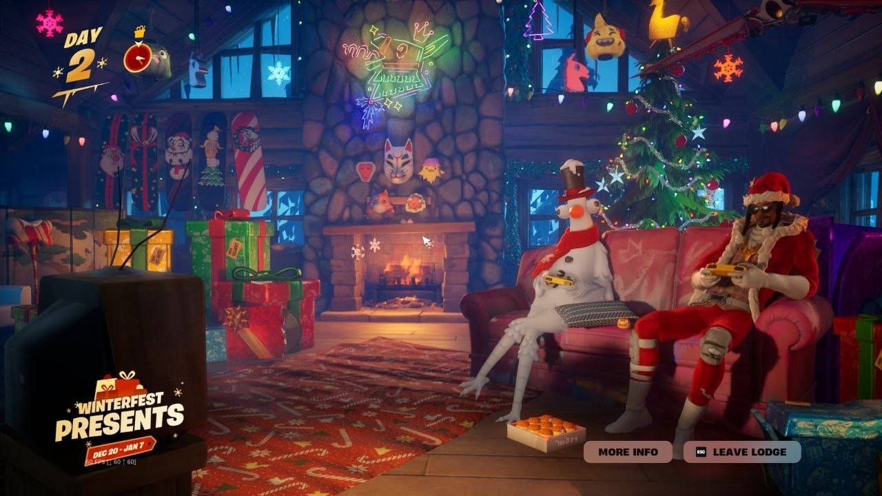 Fortnite Winterfest Gift Lodge Interior