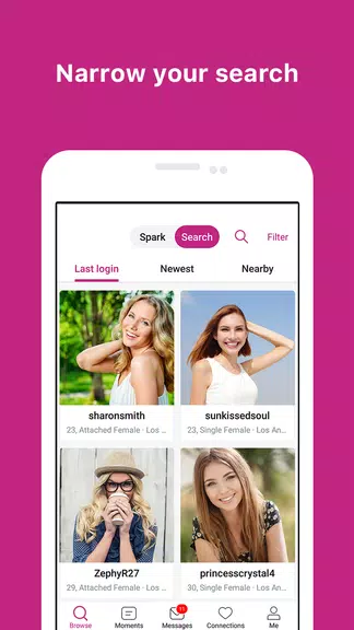 Pure Affair NSA Hookup Finder App - Hook up Dating 螢幕截圖 1