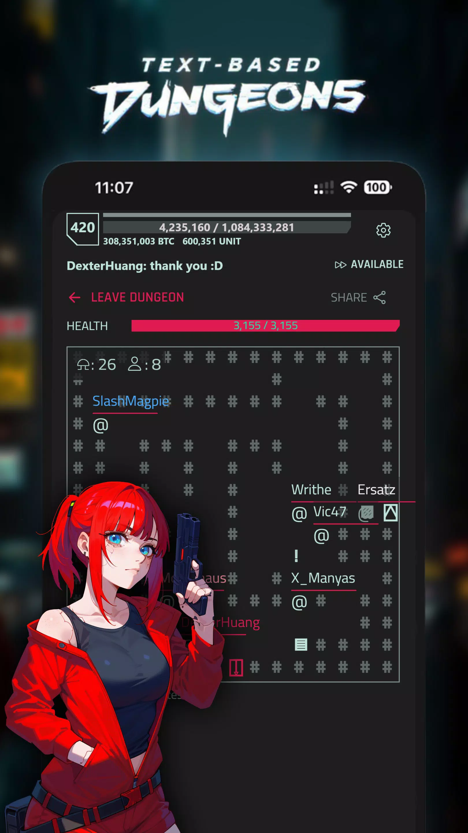 CyberCode Online -Text MMORPG Screenshot 1