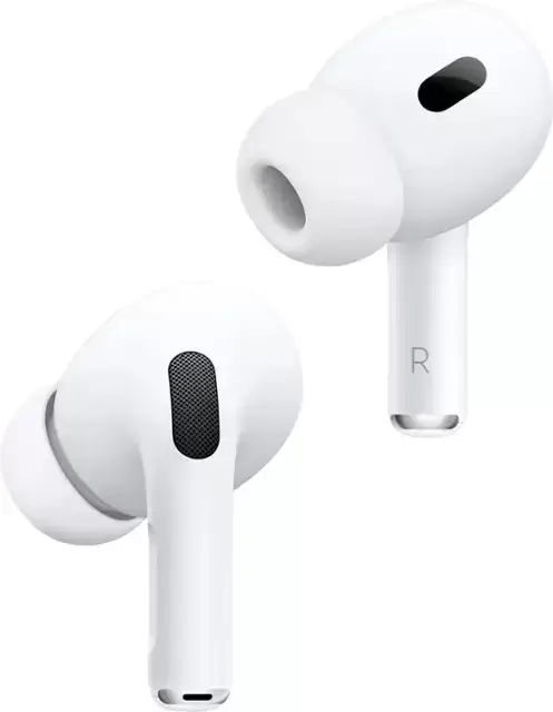 Apple - Airpods Pro 2, écouteurs de bruit actif sans fil avec fonctionnalité d'aide auditive - blanc