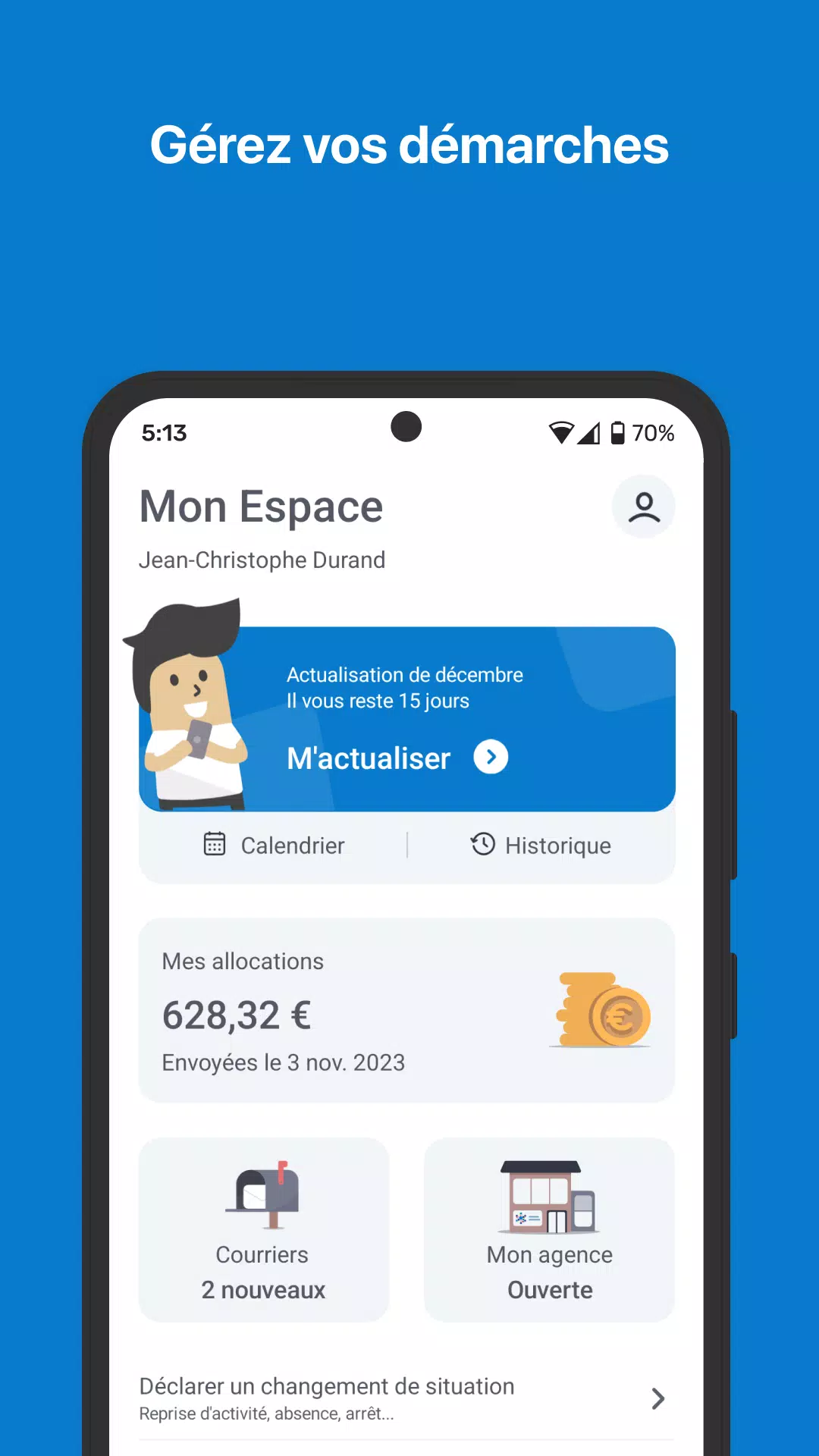 Mon Espace - France Travail Capture d'écran 0