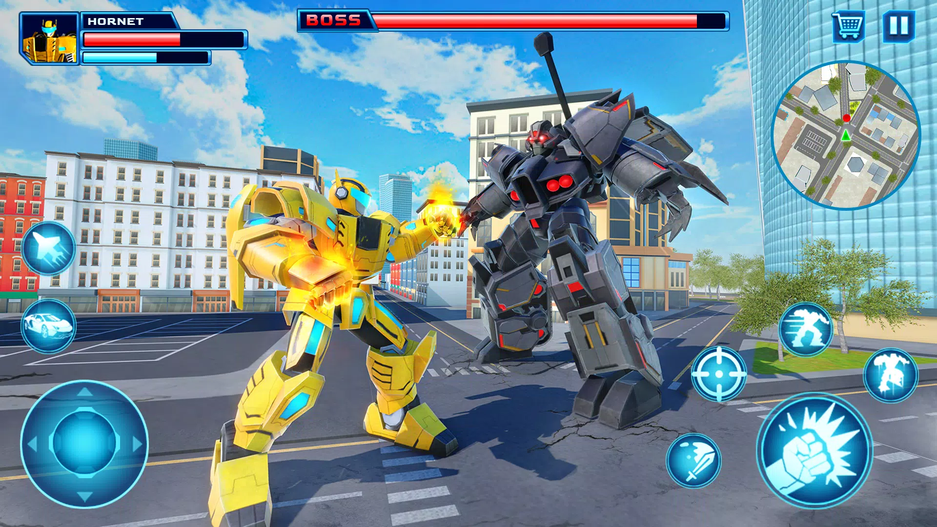 Robot Car Transform Fight Game Capture d'écran 0