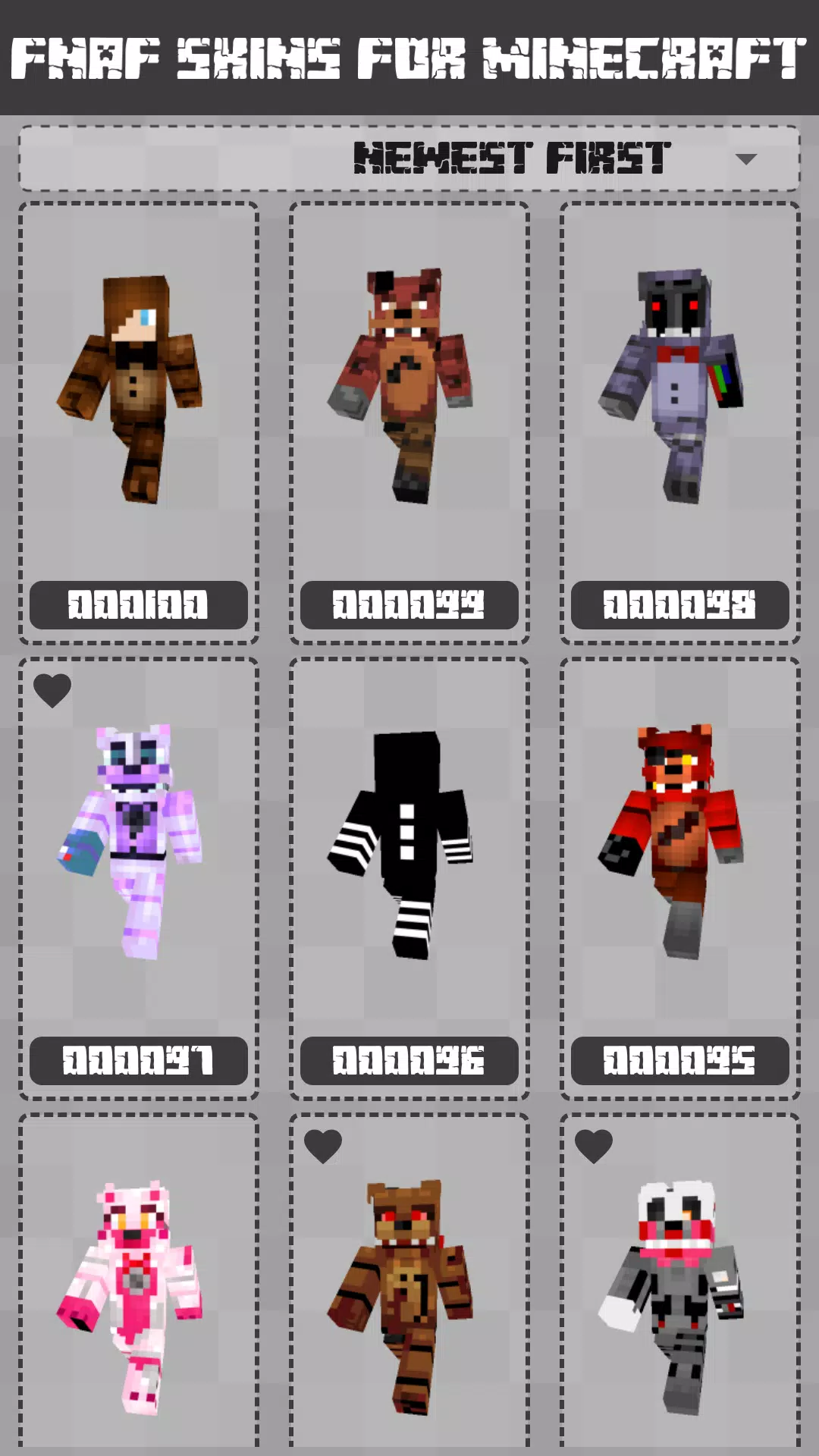 FNAF Skins for Minecraft PE 螢幕截圖 0