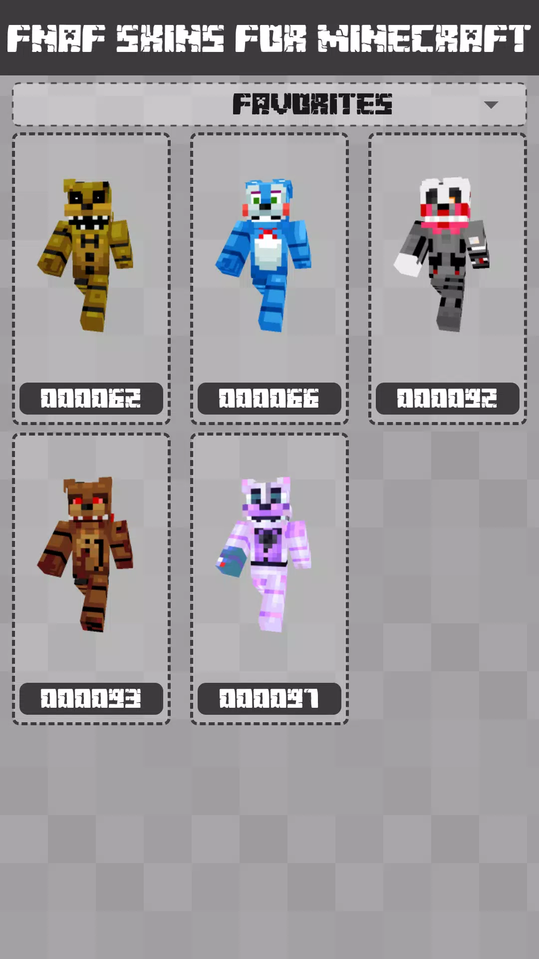 FNAF Skins for Minecraft PE 螢幕截圖 3