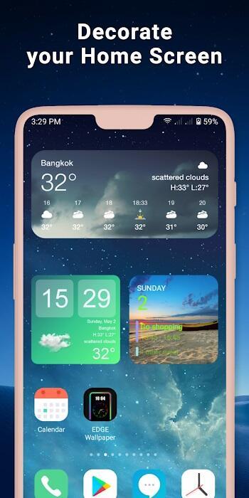 Widgets OS 17: Widgets Colorés Capture d'écran 1