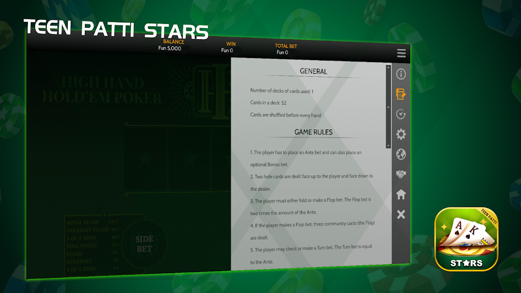Teen Patti Stars Captura de tela 1
