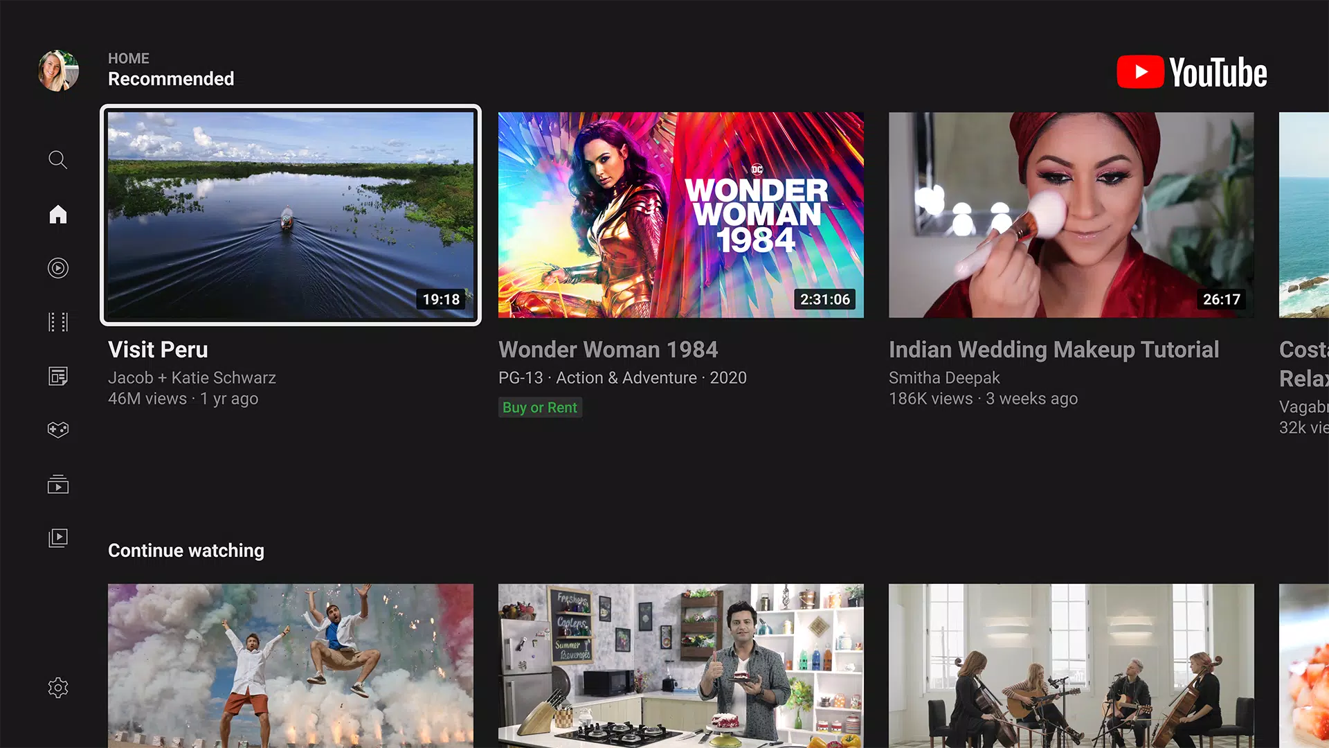 YouTube for Android TV Capture d'écran 0