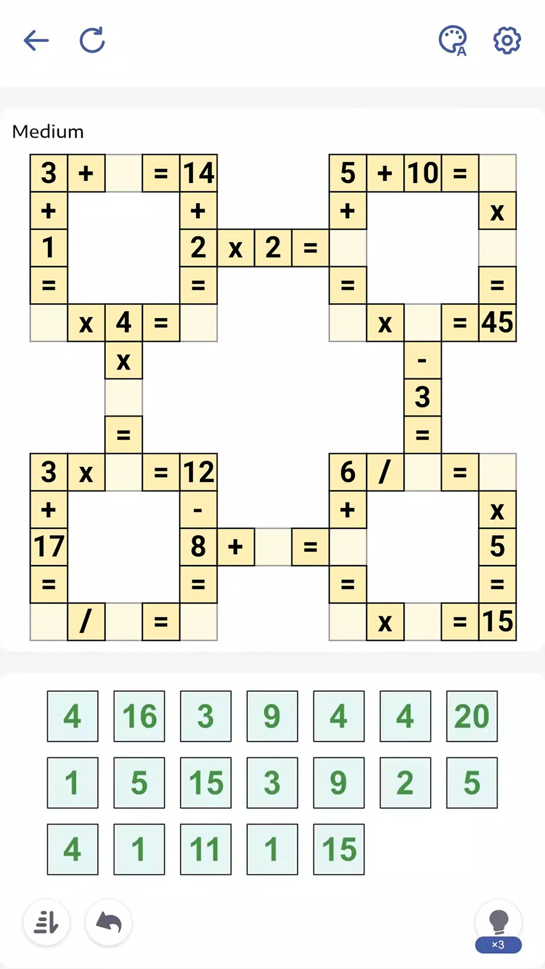 Crossmath - Math Puzzle Games Ekran Görüntüsü 0