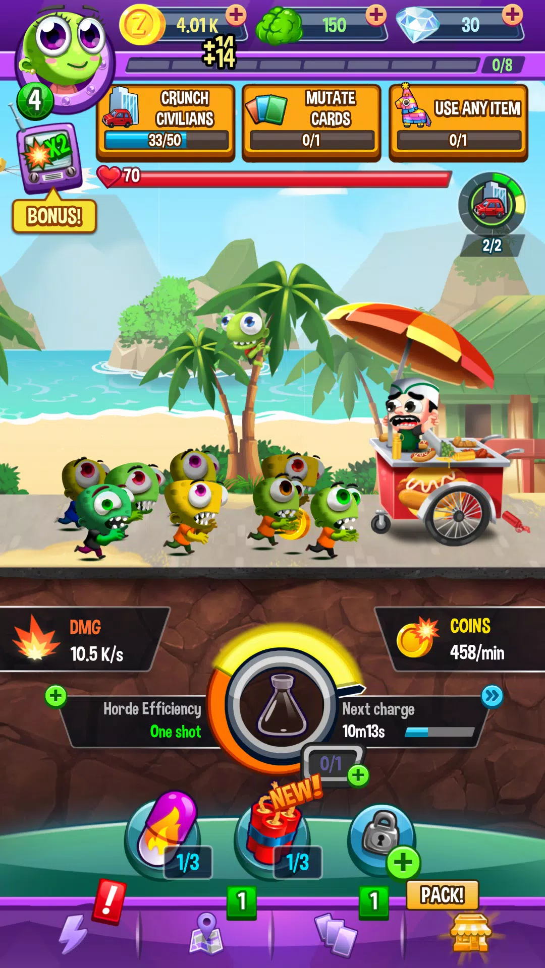 Idle Rush : Zombie Tsunami 螢幕截圖 0