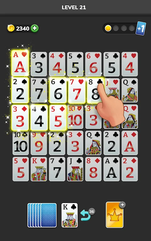 Solitaire 3D - Tripeaks Puzzle Capture d'écran 2